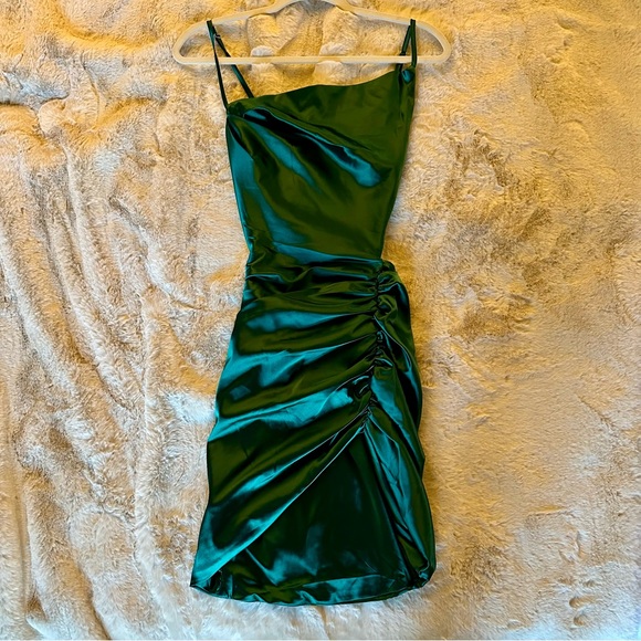 Edikted Kylie Satin Gathered Slip Dress - Picture 2 of 7
